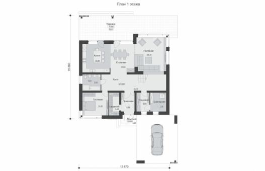 Двухэтажный дом с четырьмя спальнями, террасой, балконом и навесом под автомобиль